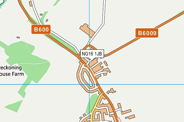 NG16 1JB map - OS VectorMap District (Ordnance Survey)