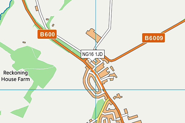 NG16 1JD map - OS VectorMap District (Ordnance Survey)