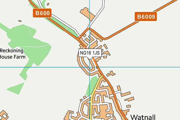 NG16 1JS map - OS VectorMap District (Ordnance Survey)