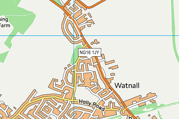 NG16 1JY map - OS VectorMap District (Ordnance Survey)