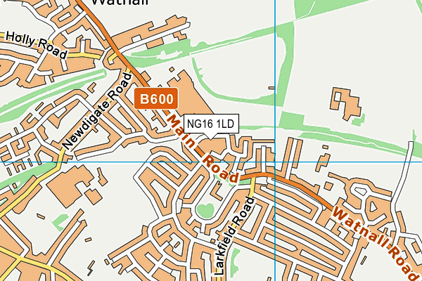 NG16 1LD map - OS VectorMap District (Ordnance Survey)