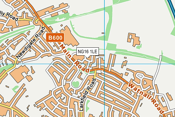 NG16 1LE map - OS VectorMap District (Ordnance Survey)