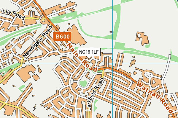 NG16 1LF map - OS VectorMap District (Ordnance Survey)