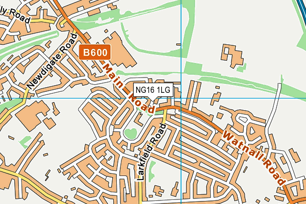 NG16 1LG map - OS VectorMap District (Ordnance Survey)