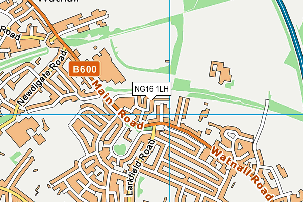 NG16 1LH map - OS VectorMap District (Ordnance Survey)