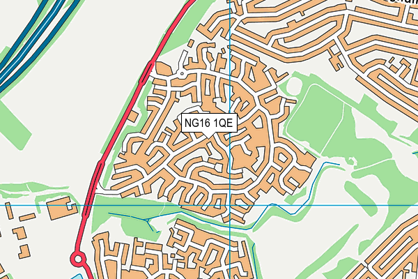 NG16 1QE map - OS VectorMap District (Ordnance Survey)