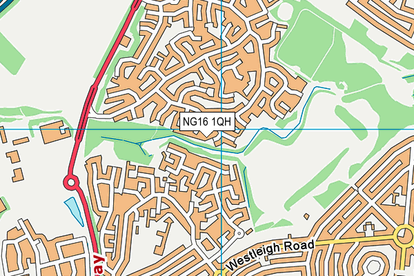 NG16 1QH map - OS VectorMap District (Ordnance Survey)