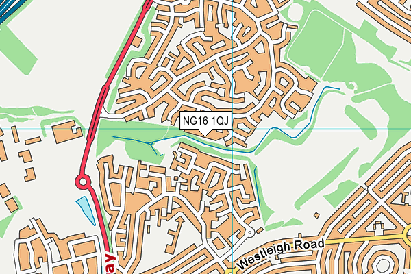 NG16 1QJ map - OS VectorMap District (Ordnance Survey)