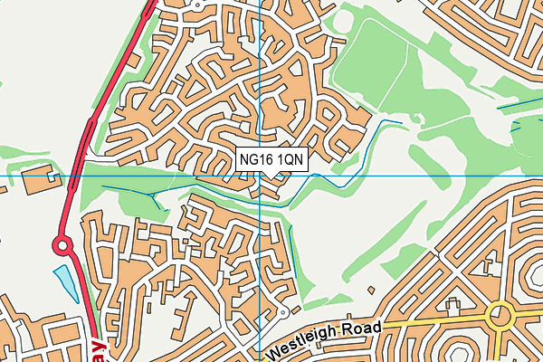 NG16 1QN map - OS VectorMap District (Ordnance Survey)