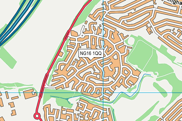 NG16 1QQ map - OS VectorMap District (Ordnance Survey)