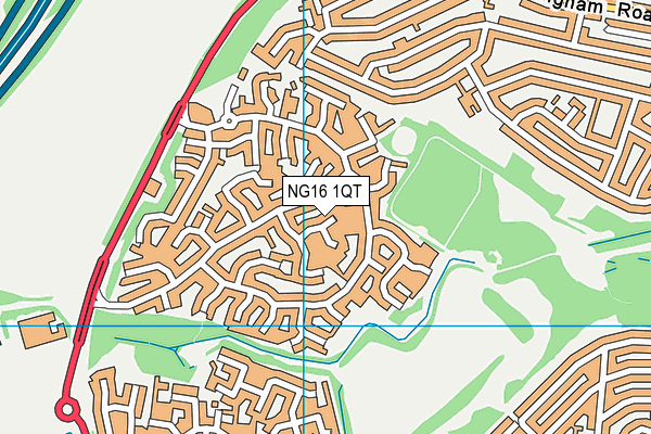 NG16 1QT map - OS VectorMap District (Ordnance Survey)