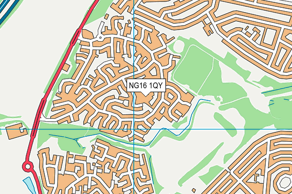NG16 1QY map - OS VectorMap District (Ordnance Survey)
