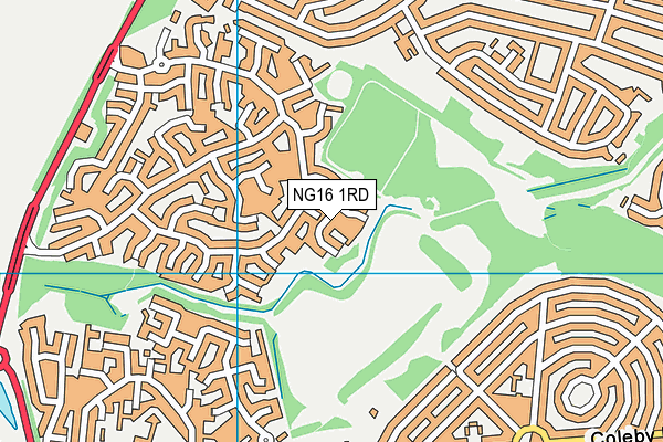 NG16 1RD map - OS VectorMap District (Ordnance Survey)