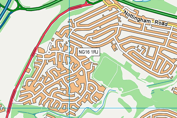 NG16 1RJ map - OS VectorMap District (Ordnance Survey)
