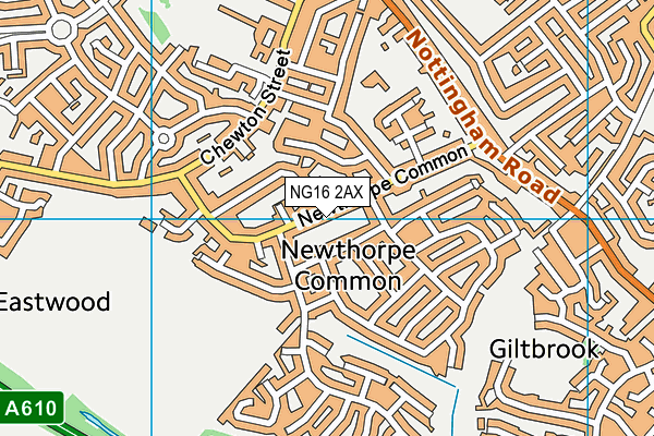 NG16 2AX map - OS VectorMap District (Ordnance Survey)