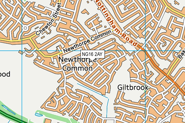 NG16 2AY map - OS VectorMap District (Ordnance Survey)