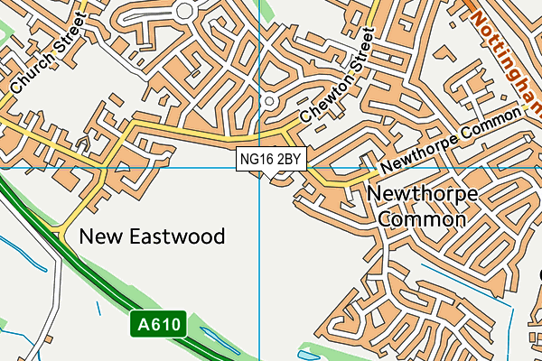 NG16 2BY map - OS VectorMap District (Ordnance Survey)