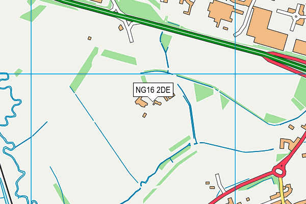 NG16 2DE map - OS VectorMap District (Ordnance Survey)