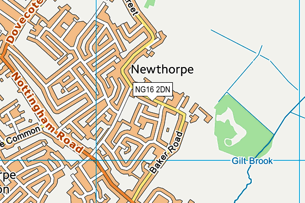 NG16 2DN map - OS VectorMap District (Ordnance Survey)