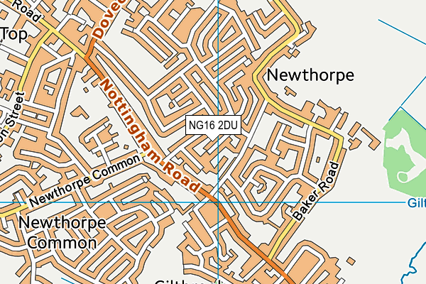 NG16 2DU map - OS VectorMap District (Ordnance Survey)