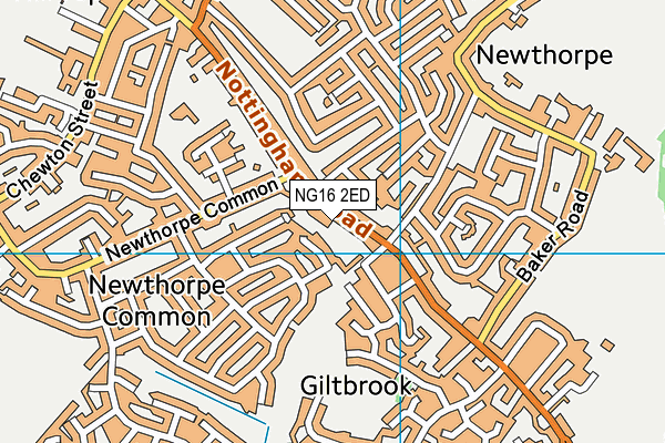 NG16 2ED map - OS VectorMap District (Ordnance Survey)