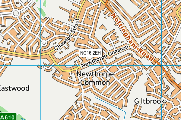 NG16 2EH map - OS VectorMap District (Ordnance Survey)