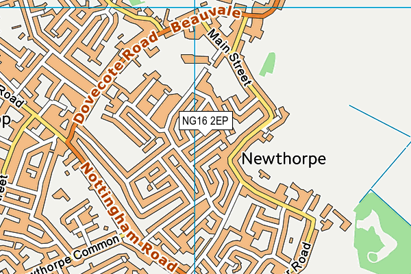 NG16 2EP map - OS VectorMap District (Ordnance Survey)