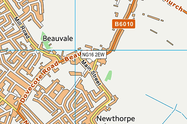 NG16 2EW map - OS VectorMap District (Ordnance Survey)