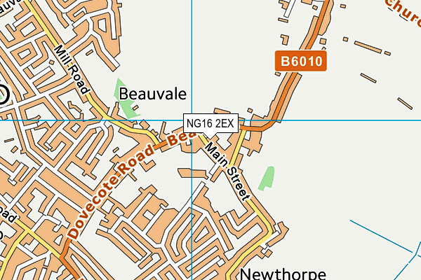 NG16 2EX map - OS VectorMap District (Ordnance Survey)