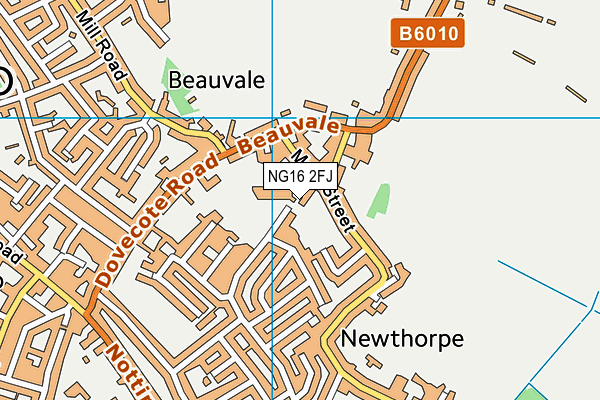NG16 2FJ map - OS VectorMap District (Ordnance Survey)