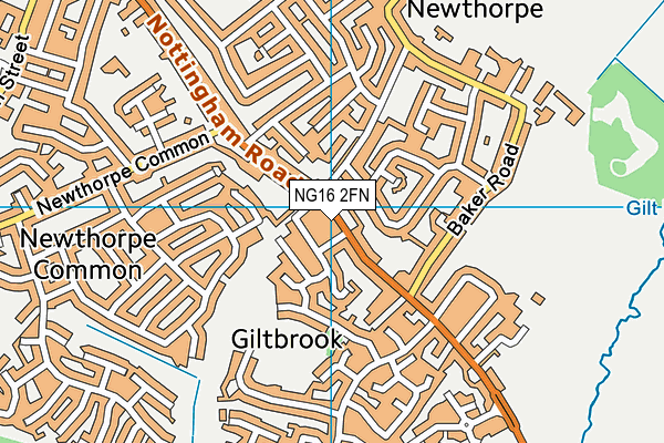 NG16 2FN map - OS VectorMap District (Ordnance Survey)