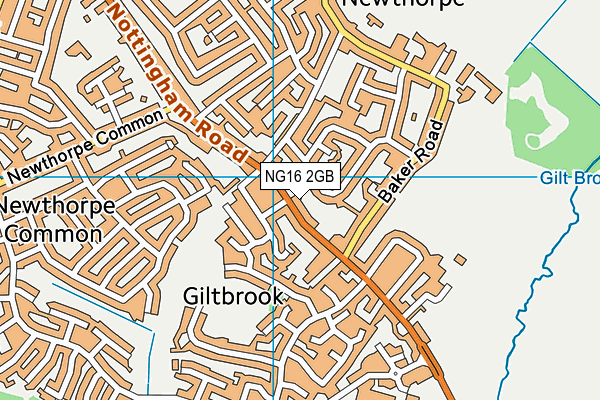 NG16 2GB map - OS VectorMap District (Ordnance Survey)