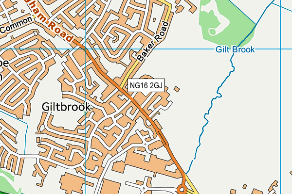 NG16 2GJ map - OS VectorMap District (Ordnance Survey)