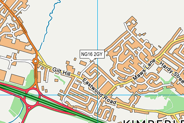NG16 2GY map - OS VectorMap District (Ordnance Survey)