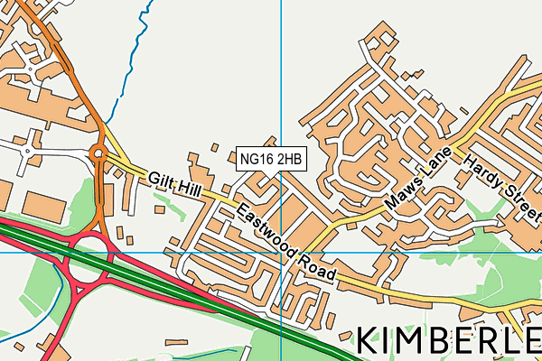 NG16 2HB map - OS VectorMap District (Ordnance Survey)