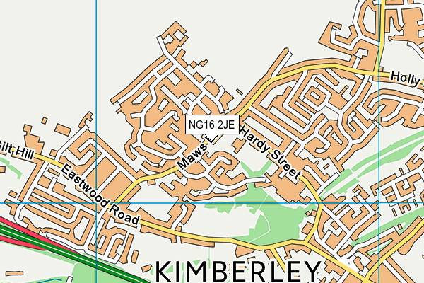 NG16 2JE map - OS VectorMap District (Ordnance Survey)