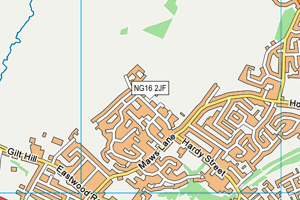 NG16 2JF map - OS VectorMap District (Ordnance Survey)