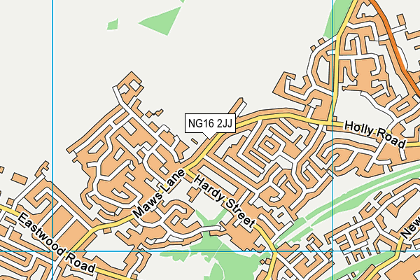 NG16 2JJ map - OS VectorMap District (Ordnance Survey)