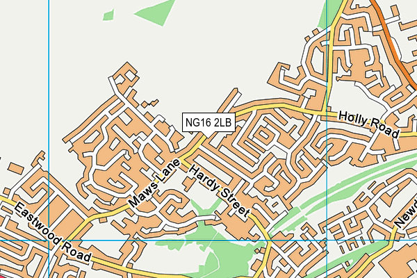 NG16 2LB map - OS VectorMap District (Ordnance Survey)
