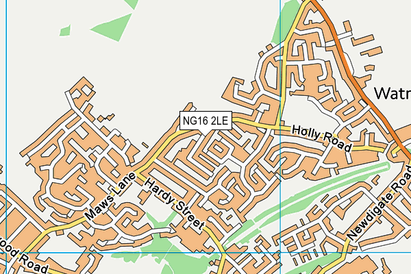 NG16 2LE map - OS VectorMap District (Ordnance Survey)