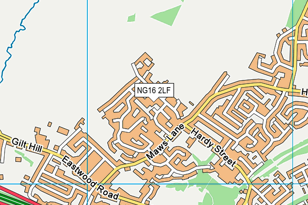 NG16 2LF map - OS VectorMap District (Ordnance Survey)