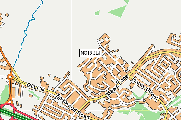 NG16 2LJ map - OS VectorMap District (Ordnance Survey)