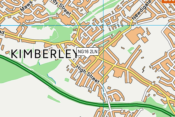 NG16 2LN map - OS VectorMap District (Ordnance Survey)