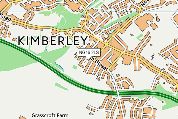 NG16 2LS map - OS VectorMap District (Ordnance Survey)