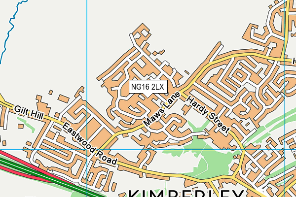 NG16 2LX map - OS VectorMap District (Ordnance Survey)