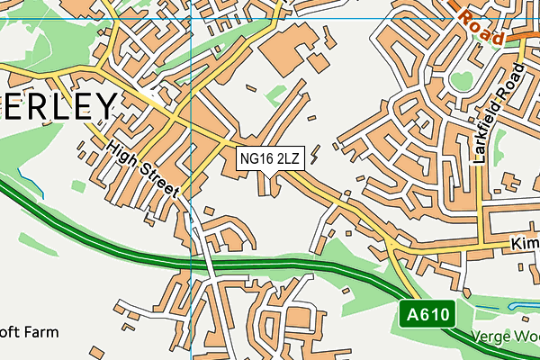 NG16 2LZ map - OS VectorMap District (Ordnance Survey)