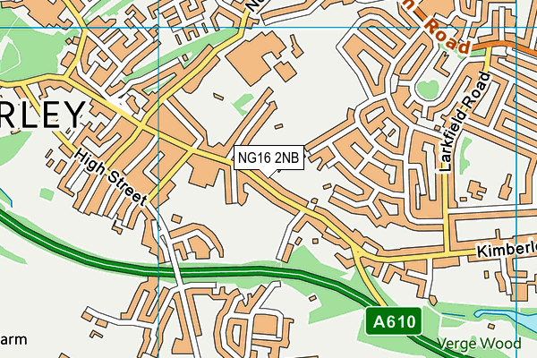 NG16 2NB map - OS VectorMap District (Ordnance Survey)