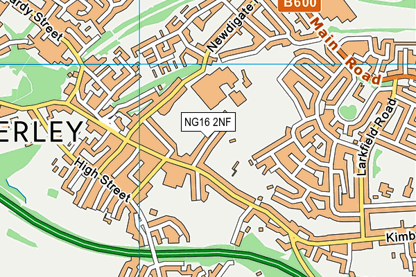 NG16 2NF map - OS VectorMap District (Ordnance Survey)