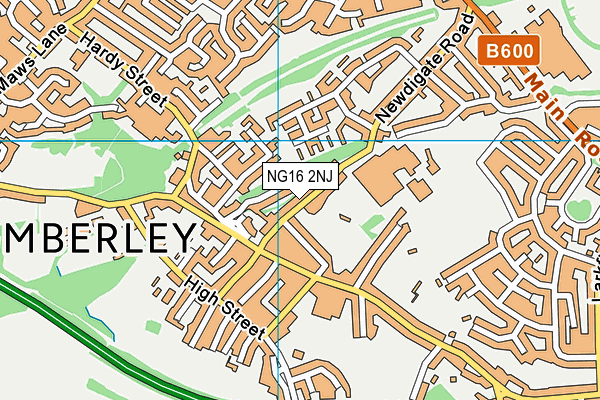 Kimberley Institute Cricket Club map (NG16 2NJ) - OS VectorMap District (Ordnance Survey)