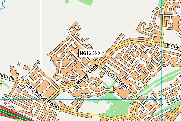 NG16 2NX map - OS VectorMap District (Ordnance Survey)